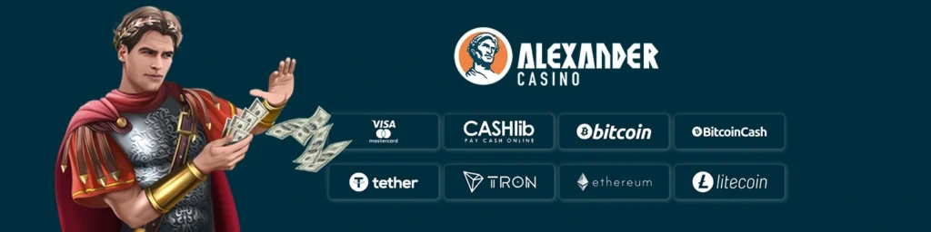 Les dépôts et retraits sur Alexander Casino