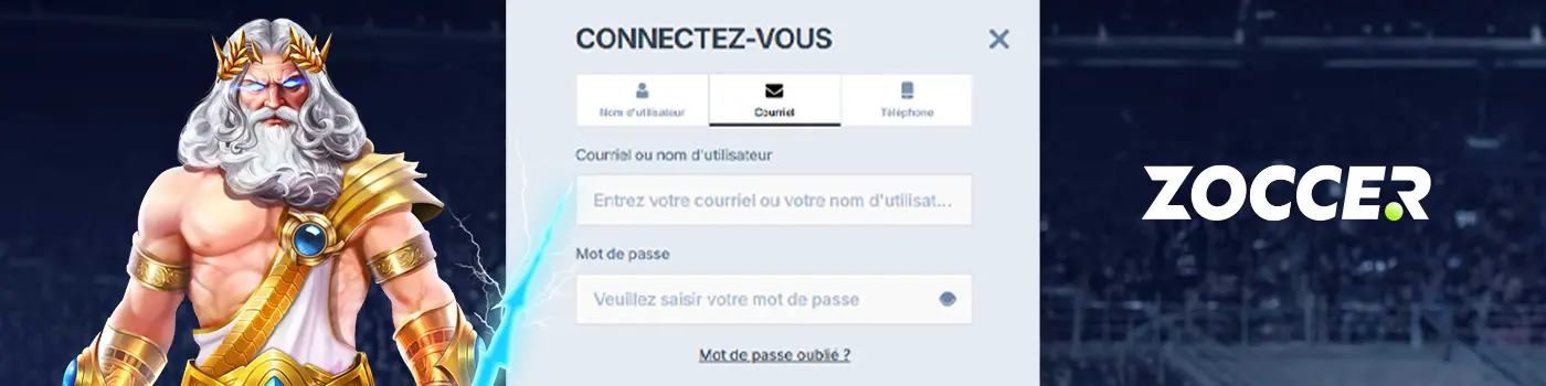 S'inscrire sur Zoccer Casino